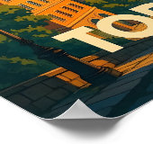 Vintage Torino Italy Travel Poster ポスター (角)