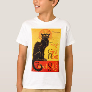 Vintage Tournee de Chat Noirの黒猫 Tシャツ