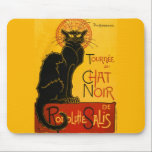 Vintage Tournée du Chat Noir Theophile Steinlen マウスパッド<br><div class="desc">Théophile Alexandre Steinlen Le Chat Noir Le Chat Noir was a nineteenth-century entertainment establishment, in the bohemian Montmartre district of Paris. Théophile Steinlen's 1896 Art Nouveau poster illustration is an advertisement for a tour to other cities of the Le Chat Noir's troupe of cabaret entertainers. Théophile Alexandre Steinlen was a...</div>