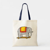 Vintage Toy Circus Elephant Canvas トートバッグ (裏面)