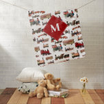 Vintage Toy Train Colorful Trains Pattern Monogram ベビー ブランケット<br><div class="desc">A beautiful colorful vintage toy train pattern. A perfect design for train enthusiasts,  train collectors,  steam train lovers etc. Watercolor illustrations of retro antique trains and carriages in various models,  sizes and colors. Customize the monogram and make it your own!</div>
