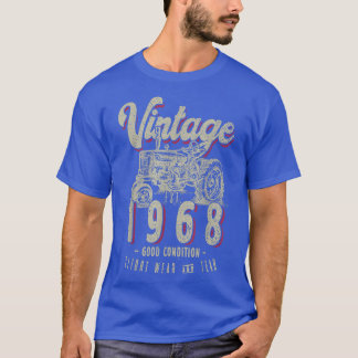 Vintage Tractor Farmer Birthday Born In 1968 & Est Tシャツ