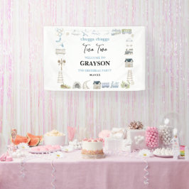 Vintage Train 2nd Birthday – Choo Choo Party 横断幕