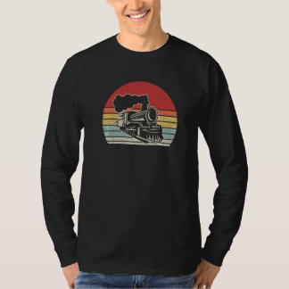 Vintage Train Engineer Engine Conductor Railway Lo Tシャツ