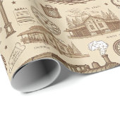 Vintage Train Station Pattern (1) ラッピングペーパー (ロールコーナー)