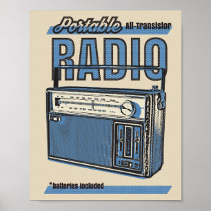 📻 Vintage Transistor Radio ポスター