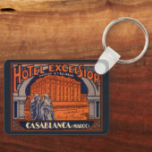 Vintage Travel、カサブランカ（モロッコ、アフリカ） キーホルダー (正面)