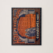 Vintage Travel、カサブランカ（モロッコ、アフリカ） ジグソーパズル (縦)