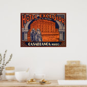 Vintage Travel、カサブランカ（モロッコ、アフリカ） ポスター (キッチン)