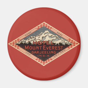 Vintage Travel、山エベレスト、Darjeeling India マグネット