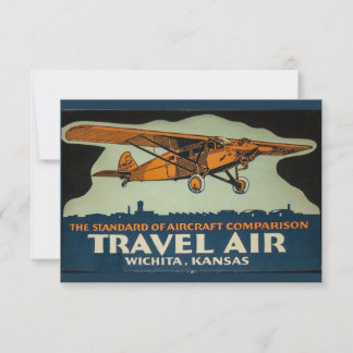 Vintage Travel Air Plane, Wichita the Air Capital サンキューカード