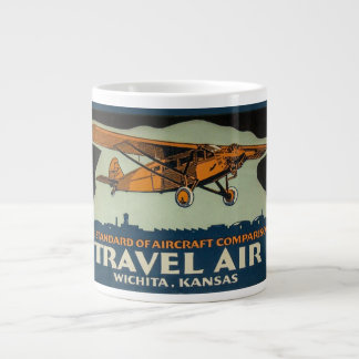 Vintage Travel Air Plane, Wichita the Air Capital ジャンボコーヒーマグカップ