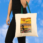 Vintage Travel, Airlines Air Show，リヨン，フランス トートバッグ<br><div class="desc">ヴィンテージイラストレーションヨーロッパの旅行ポスターまたは荷物ラベル、Semine d'Aviation de Lyon,  1910.Charles Tichon氏は、アンティーク飛行機がショーの間に演奏しエレガントて、リヨン、フランス、セーヌ川を見下ろす彼女の花を覆ったバルコニーから女性の視線を集めた。</div>