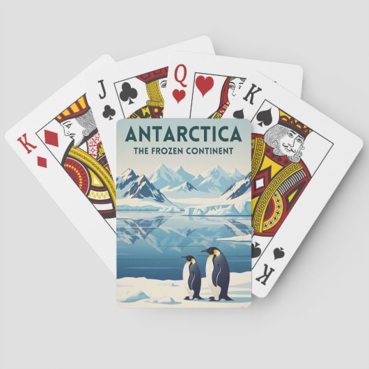 Vintage Travel Antarctica Nature Landscape Retro トランプ (裏面)