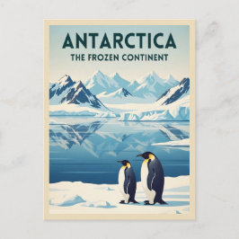 Vintage Travel Antarctica Nature Landscape Retro ポストカード