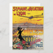 Vintage Travel, Aviation Airplanes，リヨン，フランス (正面/裏面)