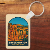 Vintage Travel Bryce Canyon National Park Retro キーホルダー (裏面)