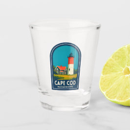 Vintage Travel Cape Cod Nauset Lighthouse Retro ショットグラス