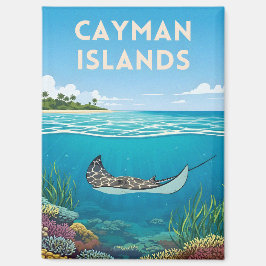 Vintage Travel Cayman Islands Underwater Nature マグネット