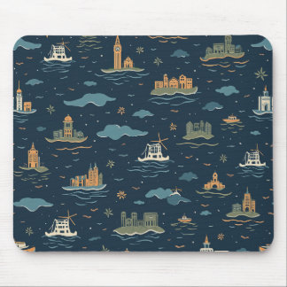 Vintage Travel Design Mouse Pads マウスパッド