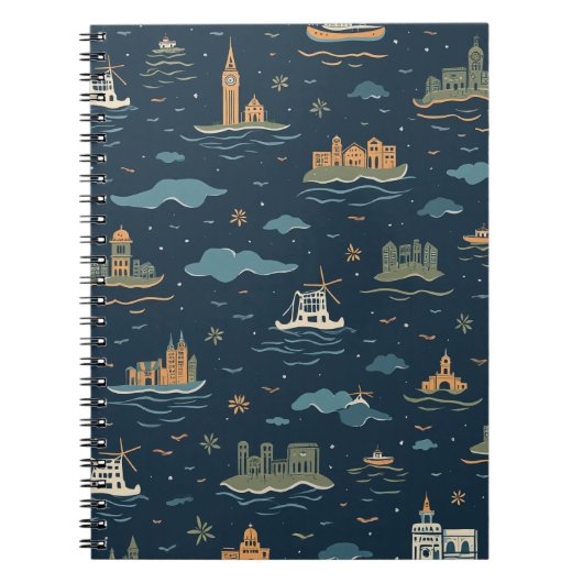 Vintage Travel Design Notebooks ノートブック (正面)