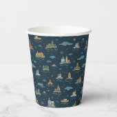 Vintage Travel Design Paper Cups 紙コップ (裏面)