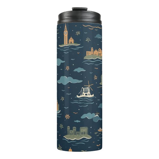 Vintage Travel Design Tumblers タンブラー (正面)