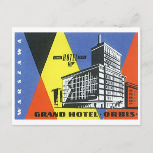 Vintage Travel Europe、Warshaw (Warszawa)、Poland ポストカード