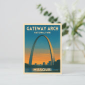 Vintage Travel Gateway Arch National Park Missouri ポストカード (スタンド正面)