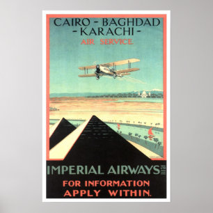 Vintage travel,Imperial Airways ポスター