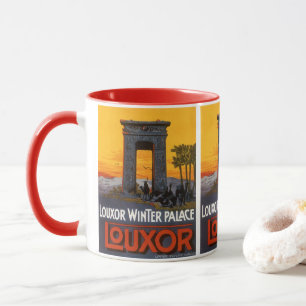Vintage Travel, Louxor Winter Palace, Egypt Africa マグカップ