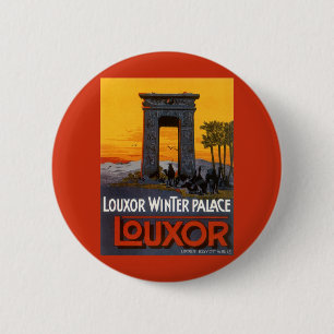 Vintage Travel, Louxor Winter Palace, Egypt Africa 缶バッジ