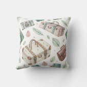 Vintage Travel Luggage Pattern (1) クッション (裏面)