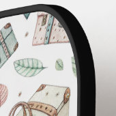 Vintage Travel Luggage Pattern (1) ピックルボールラケット (左詳細)