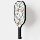 Vintage Travel Luggage Pattern (1) ピックルボールラケット (左)