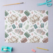 Vintage Travel Luggage Pattern (1) 薄葉紙 (クラフト)