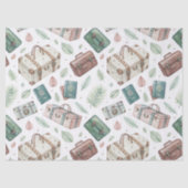 Vintage Travel Luggage Pattern (1) 薄葉紙 (正面)