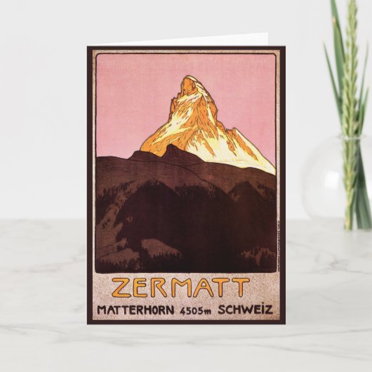 Vintage Travel, Matterhorn Mountain，スイス カード (正面)