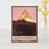 Vintage Travel, Matterhorn Mountain，スイス カード (黄色い花)
