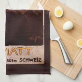 Vintage Travel, Matterhorn Mountain，スイス キッチンタオル (四つ折り)