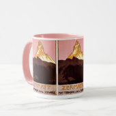 Vintage Travel, Matterhorn Mountain，スイス マグカップ (正面左)