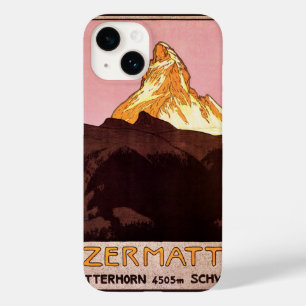Vintage Travel, Matterhorn Mountain,スイス Case-Mate iPhone 14ケース