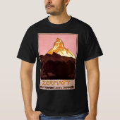 Vintage Travel, Matterhorn Mountain，スイス Tシャツ (正面)