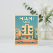 Vintage Travel Miami Art Deco District Florida ポストカード (スタンド正面)