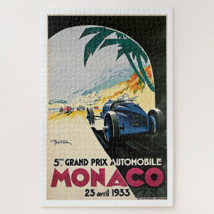 Vintage Travel Monaco Grand Prix Automobile ジグソーパズル