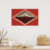 Vintage Travel, Mount Everest, Darjeeling India ポスター (キッチン)