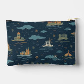 Vintage Travel Pattern Pouch アクセサリーポーチ (裏面)