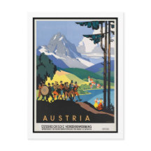 Vintage Travel Poster,オーストリア