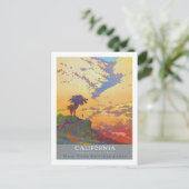 Vintage Travel Poster(カリフォルニア州) ポストカード (スタンド正面)