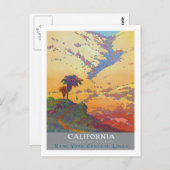 Vintage Travel Poster(カリフォルニア州) ポストカード (正面/裏面)